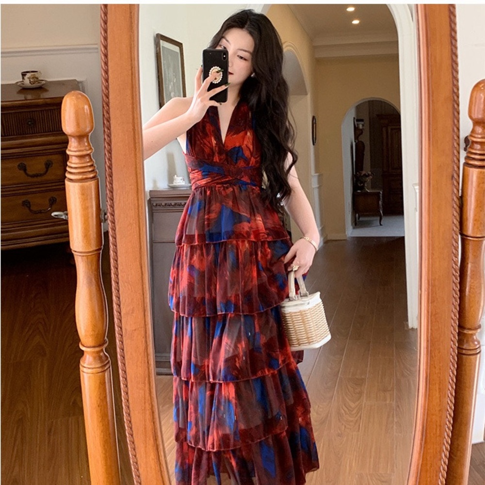 Stylish long backless dress